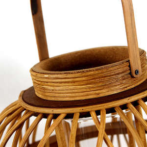 Pantalla de linterna de vela con marco de ratán de estilo rústico para decoración de jardín y eventos - Product Image 2