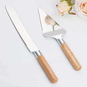 Ensemble de serveur de gâteau élégant avec manche en bois couteau à dessert en acier inoxydable outils de cuisine de qualité supérieure pour gâteaux et desserts - Product Image 5
