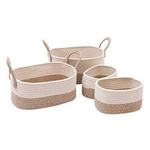 Panier en corde de macramé multi-usages pour le rangement et la décoration, en utilisant des matériaux en corde de coton naturelle - Product Image 3