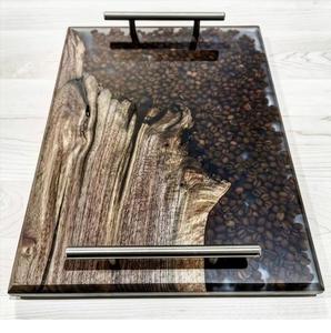 ถาดเสิร์ฟไม้เรซิ่นสุดหรู ประดับด้วยลายอเกต รุ่นพิเศษรอมฎอน - Product Image 2