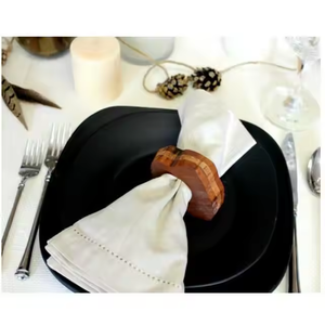 Anneau de table en bois de luxe de forme ovale très durable anneaux de porte-serviettes meilleure qualité accessoires de cadeau anneaux de serviette en bois - Product Image 6