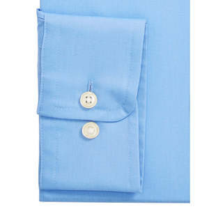 Camicia da Uomo Club Room Blu Francese Tinta Unita Vestibilità Regolare Taglia 15.5x34-35 Lunga Professionale Antipiega in Popeline per Business - Product Image 2