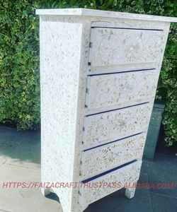 Incrustation d'os Table de chevet en os Table de chevet en os Incrustation d'os de buffle Salon Ferme Hôtel Meubles de maison - Product Image 2