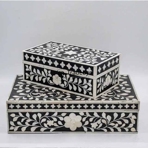 Cajas de joyería con incrustaciones de hueso hechas a mano Tradebyd Caja de regalo para ocasiones festivas especiales - Product Image 1