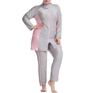 Traje de Baño Musulmán Árabe para Mujer, Talla Grande, Estilo Nuevo, de una Pieza, Estampado, Spandex/Poliéster, Ropa de Playa, Bikini - Product Image 5