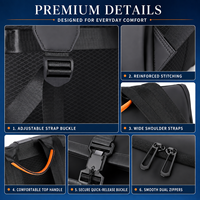 Mochilas de Negocios Impermeables de 15.6 Pulgadas con Asa Enrollable Antirrobo y Diseño en Contraste, OEM ODM, Gran Capacidad, para Viajes y Uso Casual