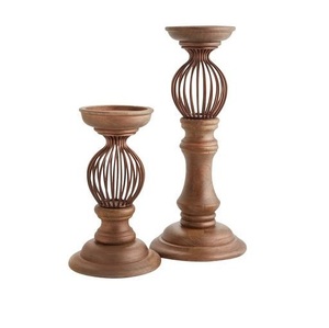Bougeoir en bois fait à la main, porte-bougie en bois de forme personnalisée, porte-bougie de taille ou de forme personnalisée fabriqué en inde - Product Image 1