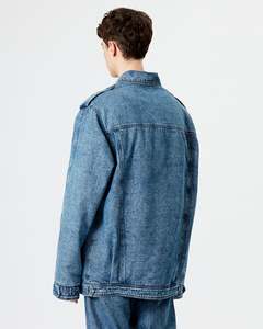 Chaqueta Cargo de Mezclilla Unisex para Invierno, 100% Algodón, Estilo Casual Holgado, Manga Larga, Bolsillos Utilitarios, Abrigo de Moda - Product Image 3