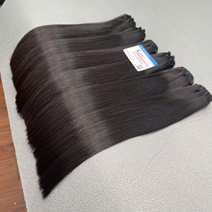 Super Bone Straight Machine Extensiones de cabello Remy vietnamita de doble trama Estilo de tejido de cabello suave - Product Image 4