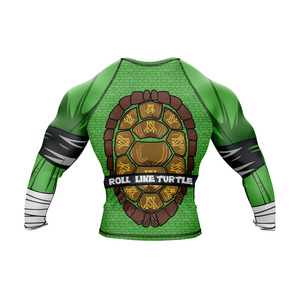 เสื้อกันผื่นสำหรับผู้ชายผ้าย้อมสีพื้นระบายอากาศได้ดี - Product Image 3