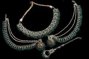 Conjunto de joyería nupcial chapada en oro tradicional pakistaní al por mayor, nuevo diseño, conjunto de joyería de collar más vendido para mujer - Product Image 5