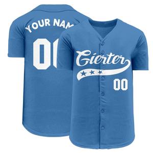 Venta al por mayor llano Hipster Hip Hop béisbol Jersey manga corta Pull-over Sport Shirt transpirable y de talla grande disponible - Product Image 5