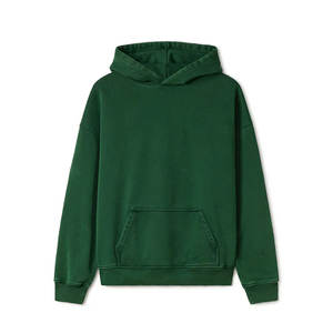 Sweats à capuche pour hommes 100% sweats en coton polaire léger à manches longues avec cordon de serrage automne hauts pullover avec poches sweats à capuche - Product Image 1