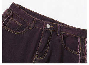 Pantalones vaqueros de mezclilla para hombre al por mayor, de cintura media, rectos, lavados, desgastados, holgados, estilo streetwear, efecto descolorido por el sol, de ajuste holgado, de secado rápido para invierno - Product Image 2