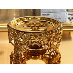 Altamente calificado chapado en oro de aluminio brillante atractivo aspecto ecológico bodas fiestas café tetera calentador Dallah calentador - Product Image 1