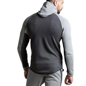 100% algodón tela transpirable dos tonos multicolor precio al por mayor buena calidad manga larga Jogging Wear hombres chándales - Product Image 3