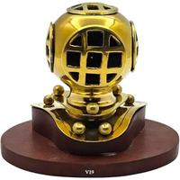 Casque nautique en laiton poli, best-seller, avec décor marin profond pour les espaces à thème maritime, disponible au meilleur prix