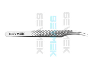 LashPlus profesional personalizado Punta de fibra de Color plateado extensiones de pestañas antiestáticas duraderas al por mayor pinzas de etiqueta privada - Product Image 5