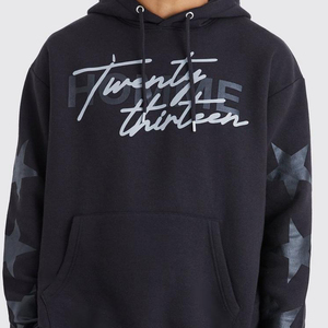 ชุดเสื้อฮู้ดผ้าฟลีซสีดำสำหรับผู้ชาย ทรงปกติ สวมใส่สบายๆ สำหรับฤดูใบไม้ร่วง - Product Image 6