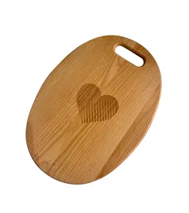 Thiết kế trái tim thớt gỗ tráng trong dầu khoáng chất lượng gỗ sồi thiết kế cho quà tặng tân gia hiện tại ngày của mẹ