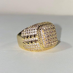 Bague de mariage Hip Hop tendance en argent 925 de luxe unisexe avec diamant entièrement glacé en or 18 carats VVS pour certification - Product Image 2