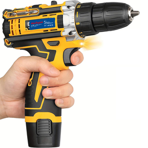 Kit d'outils de perçage sans fil rechargeable |   LED intégré + Batterie 12V et chargeur + 6 bits |   Variateur de vitesse électrique - Product Image 1