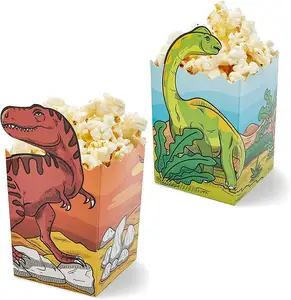 TH CB-263 personalizado proporciona caja de palomitas de maíz con tema de dibujos animados OEM caja de animales coloridos de grado alimenticio para venta al por mayor