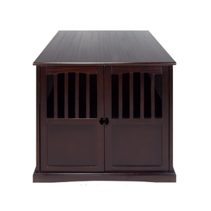 Caja grande de madera para mascotas informal para el hogar, mesa auxiliar, muebles de madera para mascotas negros para mascotas, proveedor OEM de Vietnam siguiendo su marca - Product Image 4