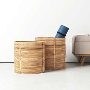 Round Rattan multi-purpose storage basket Handmade Storage Basket Wholesale eco-friendly Made in Viet Nam - Product Image 4