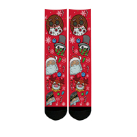 Chaussettes personnalisées par sublimation, antibactériennes, respirantes, impression numérique, coton/polyester/laine, couleurs et logos personnalisés, séchage rapide, unisexe, en gros