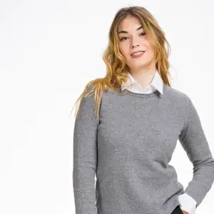 Sharm para mujer de lana merino y Cachemira cómodo suelto ajuste italiano suéter casual e informal