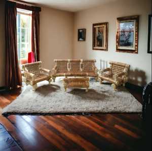 Vente en gros d'ensembles de canapés en rotin de bambou écologiques pour patio meubles en bambou élégants ensemble de canapés d'extérieur avec table pour restaurant - Product Image 6