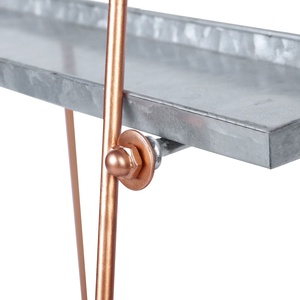 Support à gâteau galvanisé de Style lumineux avec support en cuivre, présentoir à Dessert rectangulaire multitâche à deux niveaux - Product Image 3