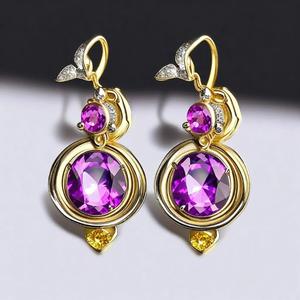 เครื่องประดับที่ดี925เงินสเตอร์ลิงต่างหูผู้หญิงต่างหูเพทายหรูหราสำหรับสุภาพสตรีของขวัญแต่งงานวันเกิด - Product Image 5