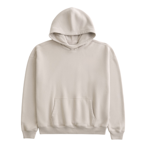 Sweat à capuche beige uni en polaire pour hommes pullover chaud hiver Streetwear sweat à capuche décontracté pour vêtements de sport en plein air et sweat à capuche à la mode - Product Image 1