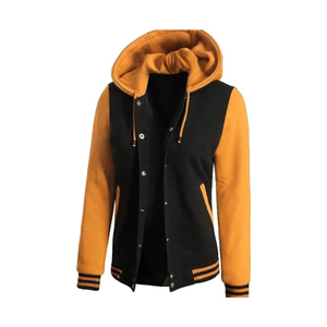 Veste d'université en coton personnalisable pour hommes, tenue d'hiver solide, respirante, écologique, à capuche, style de joueur brodé matelassé pour l'extérieur - Product Image 6