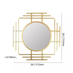 Miroir mural classique moderne en métal personnalisable pour la décoration intérieure de la chambre à coucher et du salon - Product Image 3