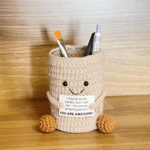 Portalápices de Patata de Ganchillo Personalizable Directo de Fábrica - El Artesanía Textil Más Vendida para Oficina y Escuela - Product Image 4