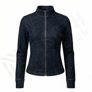 Women Solid Customized Color Long Sleeve Breathable Polyester Mesh Fitness <b>Jacket</b> Stylish Jogging <b>Yoga</b> Running Active Tops Wear - Product Image 1