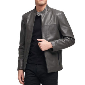 Personalizable de alta calidad OEM chaqueta de cuero de invierno para los hombres de estilo Vintage suave impermeable lona chaqueta de moda para los hombres - Product Image 4