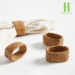 Meilleure vente rond de serviette en bambou naturel de style bohème écologique et durable Tailles personnalisées Variété de couleurs Table faite à la main - Product Image 4