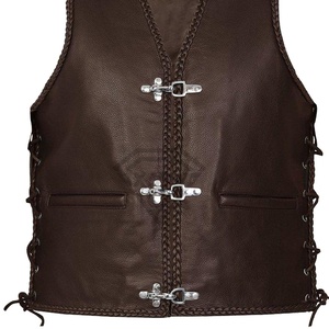 Gilet en cuir pour motard homme 2026 pour usage extérieur, gilet en cuir PU pour homme le plus vendu, différents styles de gilets en cuir pour moto pour homme - Product Image 3