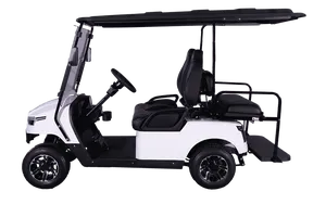 Voiturette de golf électrique 4 places de luxe abordable avec batterie longue portée, sièges en cuir premium et conduite silencieuse – Meilleur prix Pro - Product Image 4