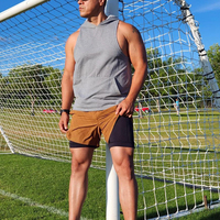 Shorts de sport décontractés pour homme en coton, respirants, à séchage rapide, taille haute, pour la course à pied et la remise en forme