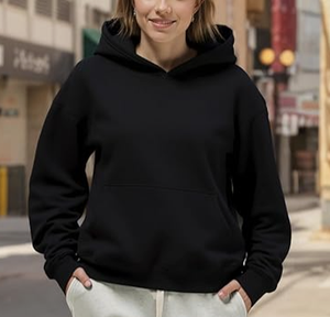 Vente en gros de sweats à capuche pour femmes, personnalisés, hiver, logo sur le devant, poids lourd, streetwear, impression DTG, options de tailles disponibles - Product Image 1