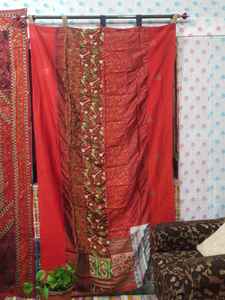 Panneaux Sari en tissu filtrant la lumière de style vintage moderne Toile de fond transparente pour le traitement des fenêtres pour la chambre à coucher, le salon et la salle à manger - Product Image 5