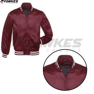 Chaqueta universitaria con mangas de cuero negro de diseño de excelente calidad Chaqueta universitaria de color brillante de alta calidad para hombre - Product Image 5