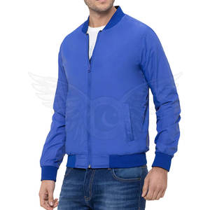 Blouson d'aviateur à fermeture éclair complète avec design et logo personnalisé pour hommes blouson d'aviateur extérieur en polyester décontracté pour hommes - Product Image 2