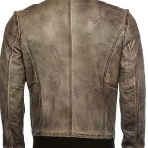 Veste Bomber en Cuir Décontractée pour Homme, Modèle Classique Hiver 2026, Personnalisable, Vente en Gros à Prix Abordable - Product Image 4