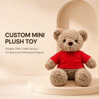 Adorable mini-ours en peluche de 10 cm avec vêtements personnalisés, jouet en peluche pour cadeaux, vente au détail et promotion